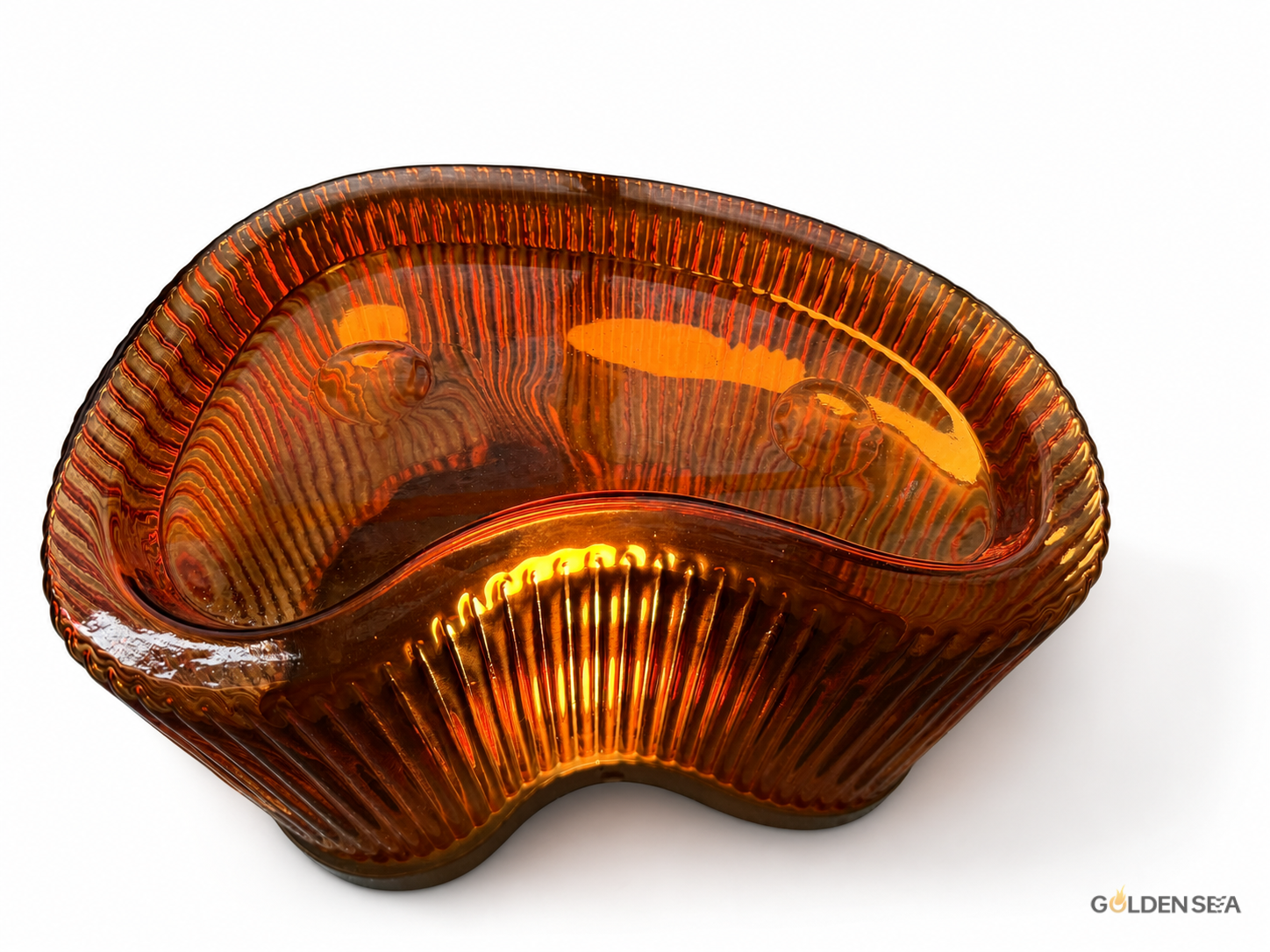 Amber Ribbed Glass Floor Lamp Amber Ribbed Glass Floor Lamp