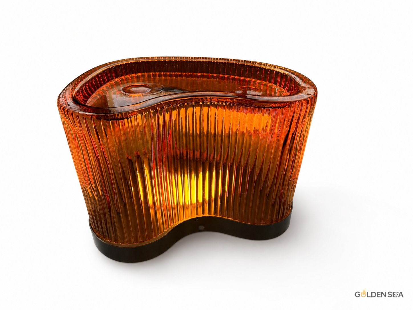 Amber Ribbed Glass Floor Lamp Amber Ribbed Glass Floor Lamp