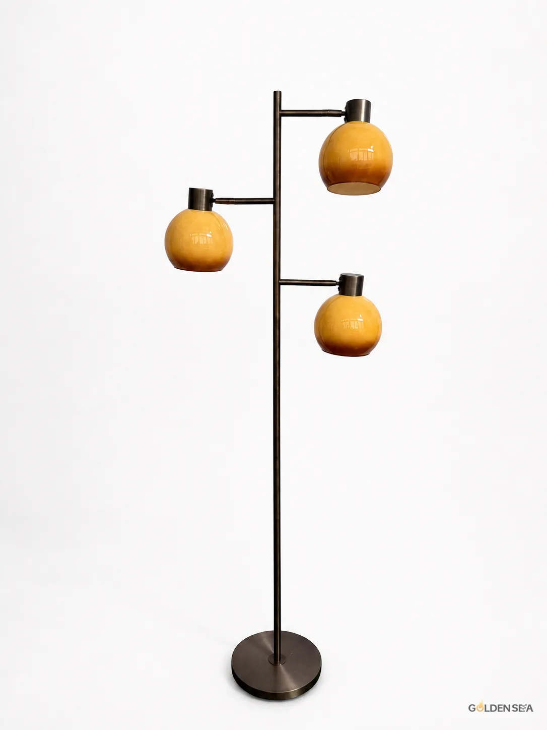 3-Light Glass Globe Floor Lamp