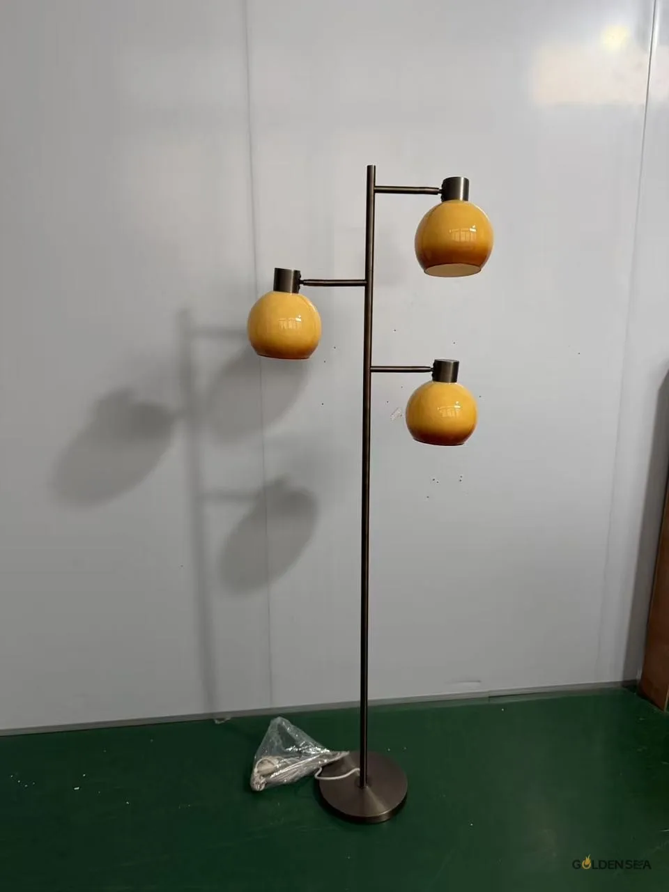 3-Light Glass Globe Floor Lamp