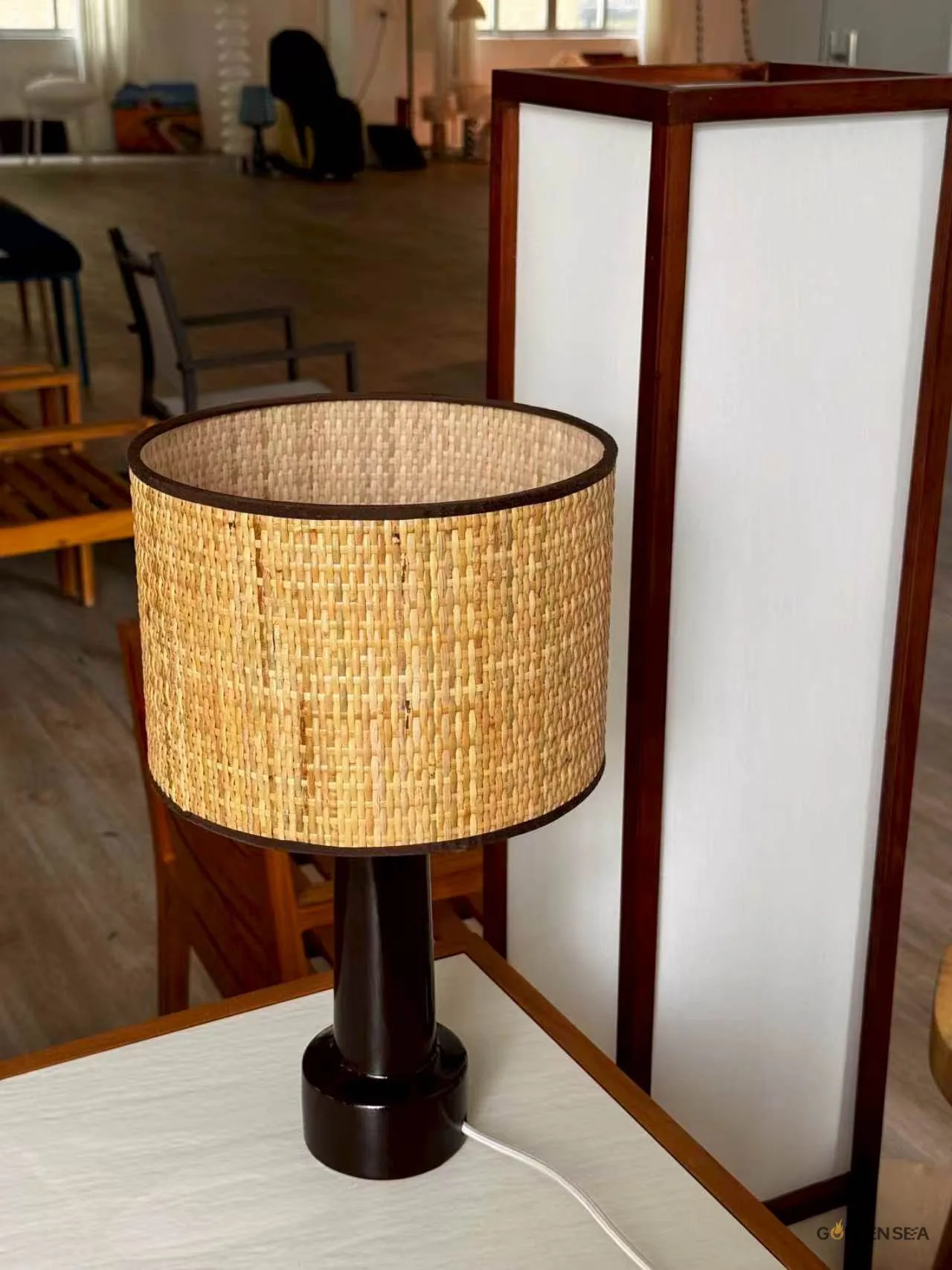 Rattan Woven Table Lamp