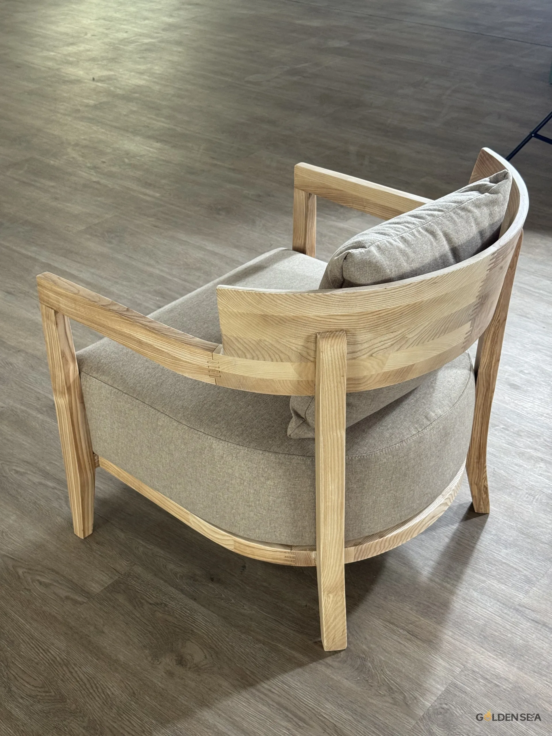 Solid Wood Frame Upholstered Lounge Chair – view 5