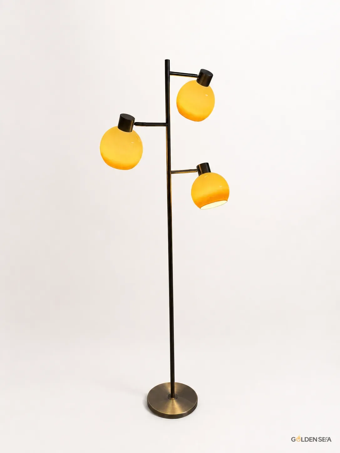 3-Light Glass Globe Floor Lamp - Image 1