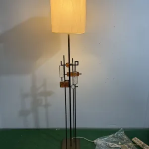 Art Deco Amber Glass Floor Lamp