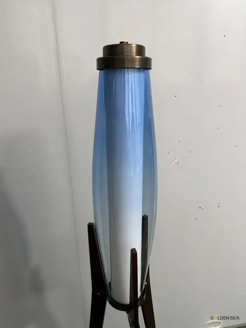 Beacon Blue Glass Floor Lamp - Image 1
