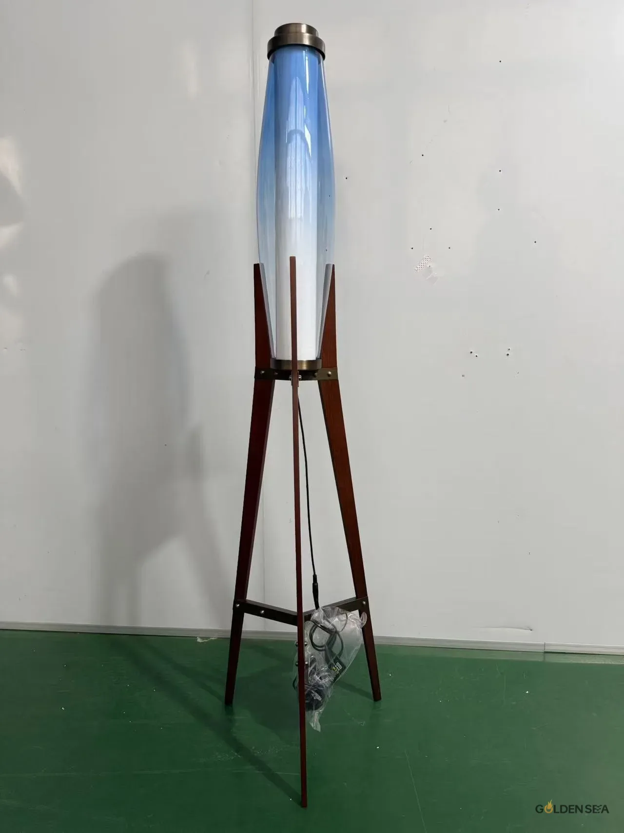 Beacon Blue Glass Floor Lamp - Image 2