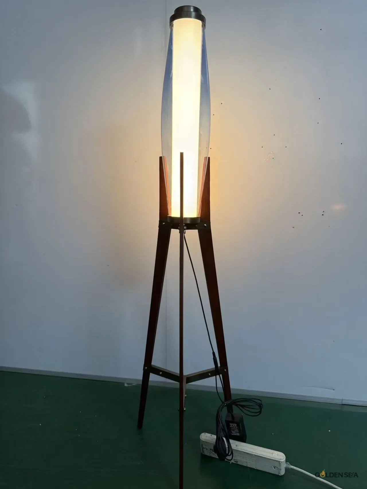Beacon Blue Glass Floor Lamp - Image 3