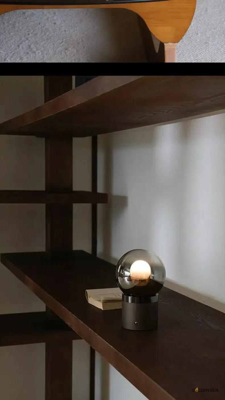 Eclipse Smoked Glass Table Lamp - Image 5