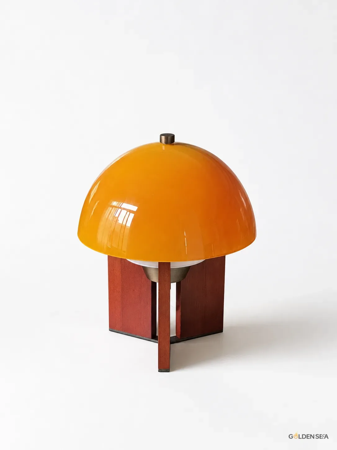 Orange Dome Table Lamp Orange Dome Table Lamp - Image 1