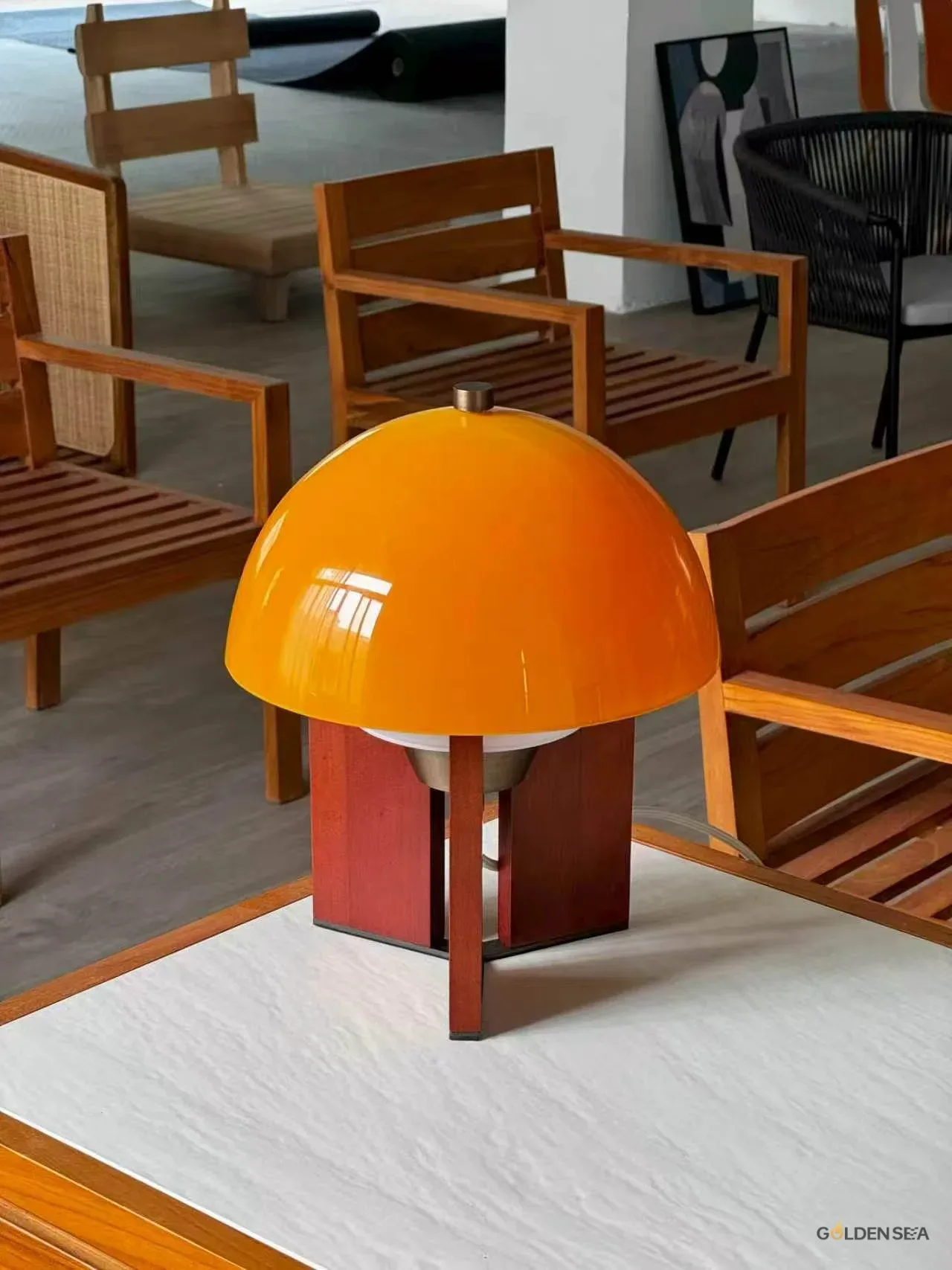 Orange Dome Table Lamp - Image 2
