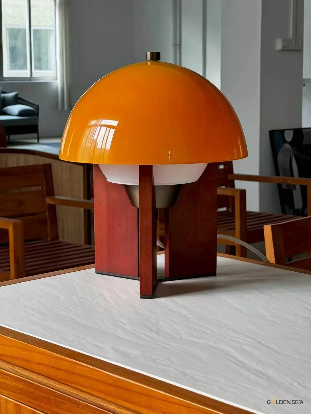 Orange Dome Table Lamp Orange Dome Table Lamp - Image 3