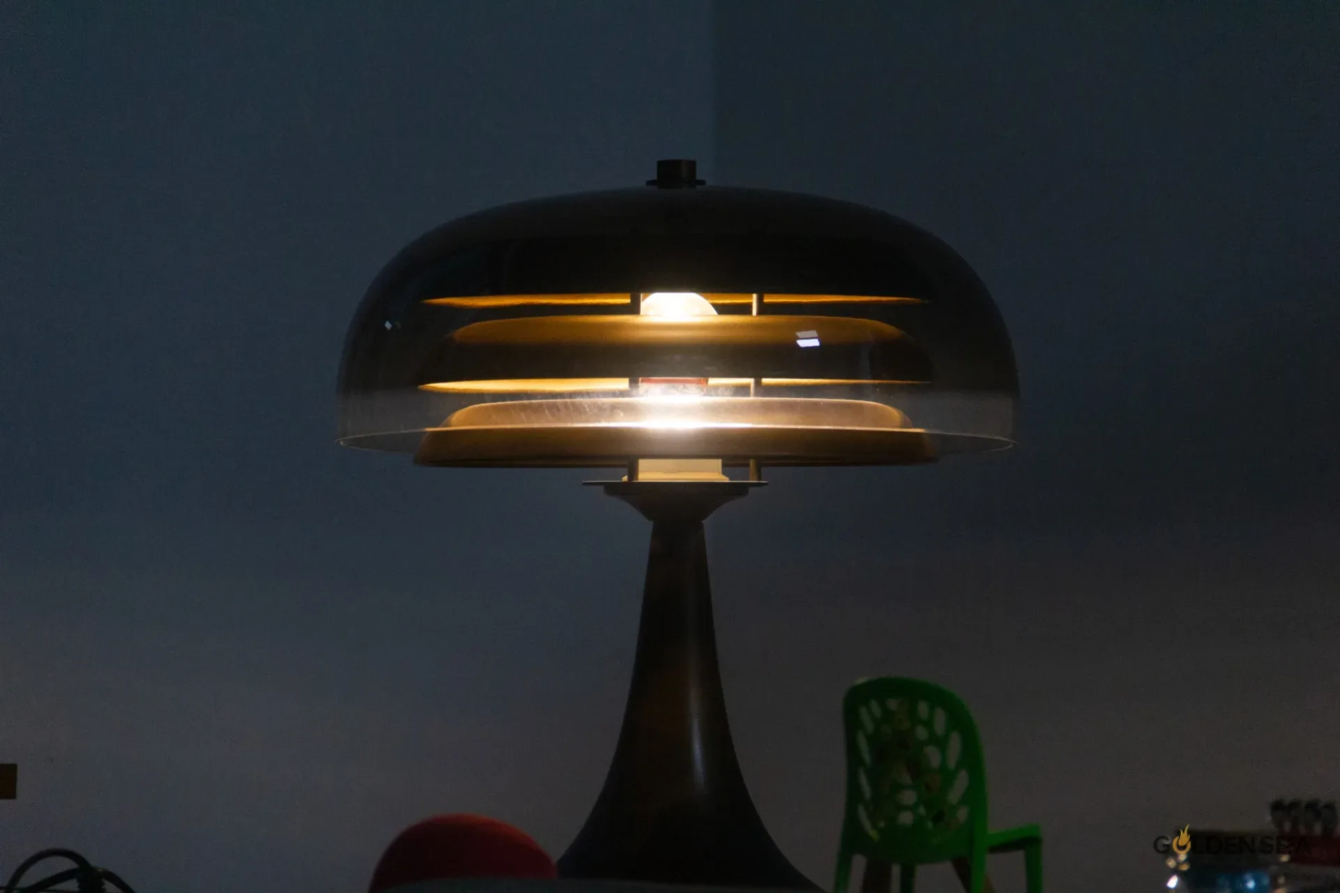 Smoked Glass Table Lamp - Image 1