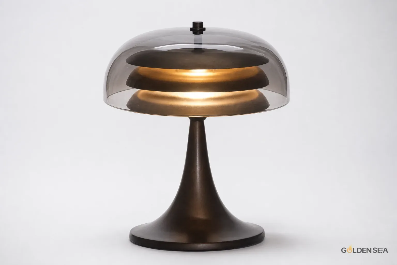 Smoked Glass Table Lamp - Image 4