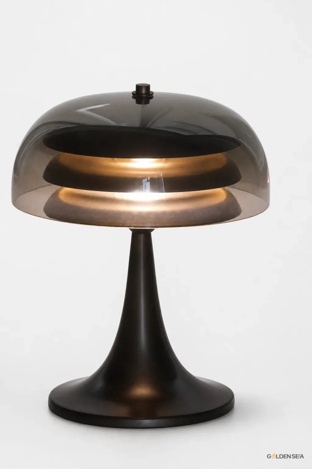 Smoked Glass Table Lamp - Image 5