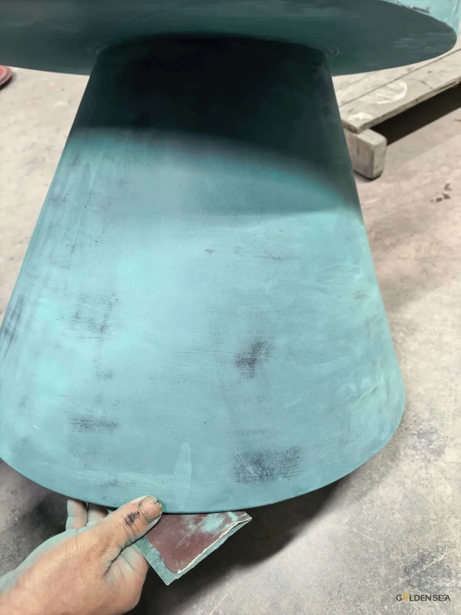 Green stone chair - Image 4