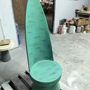 Green stone chair