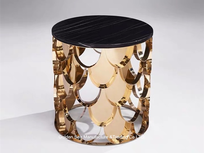Modern sintered stone round sofa side table coffee table - Image 2