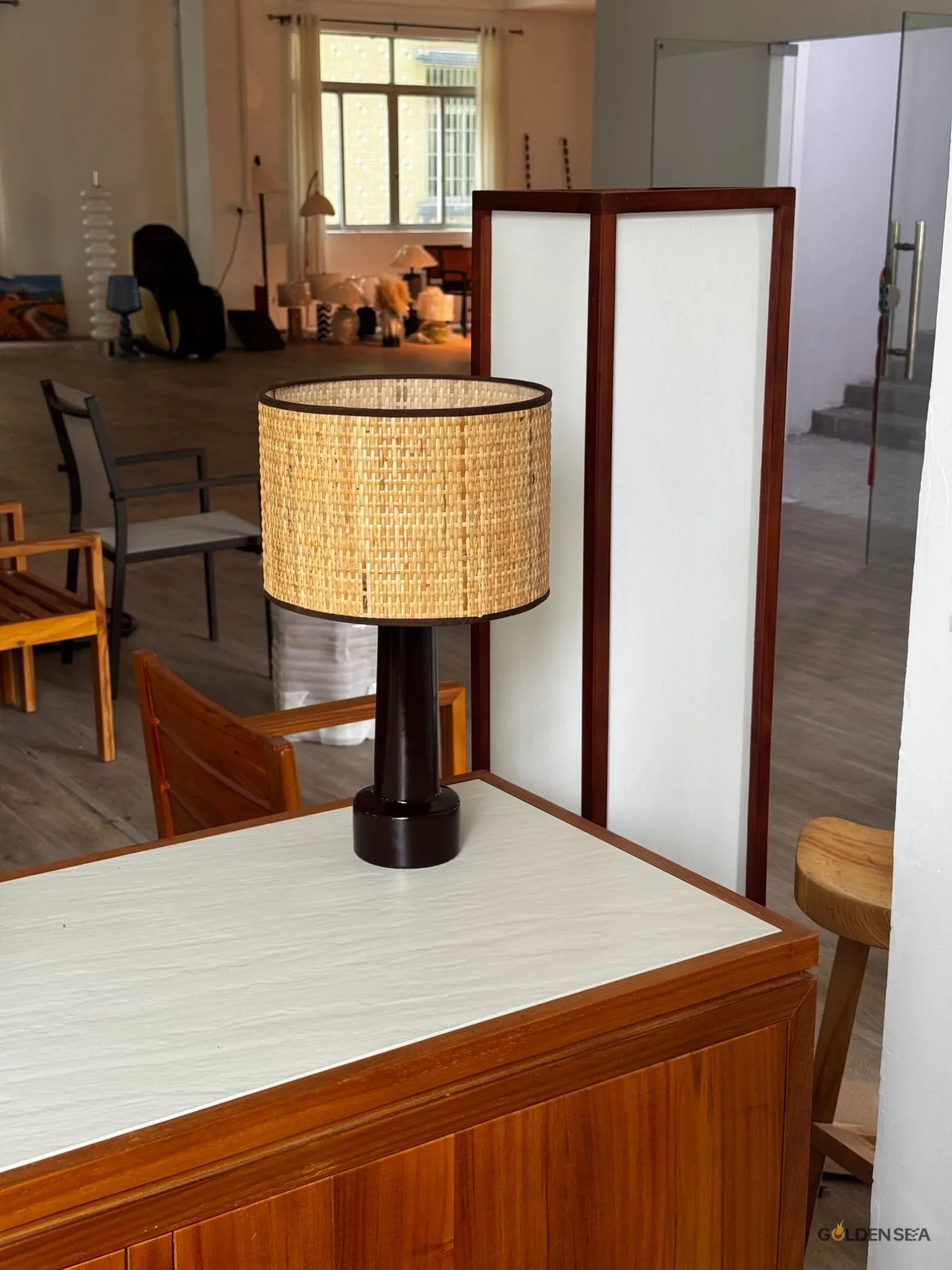 Rattan Woven Table Lamp Rattan Woven Table Lamp - Image 2