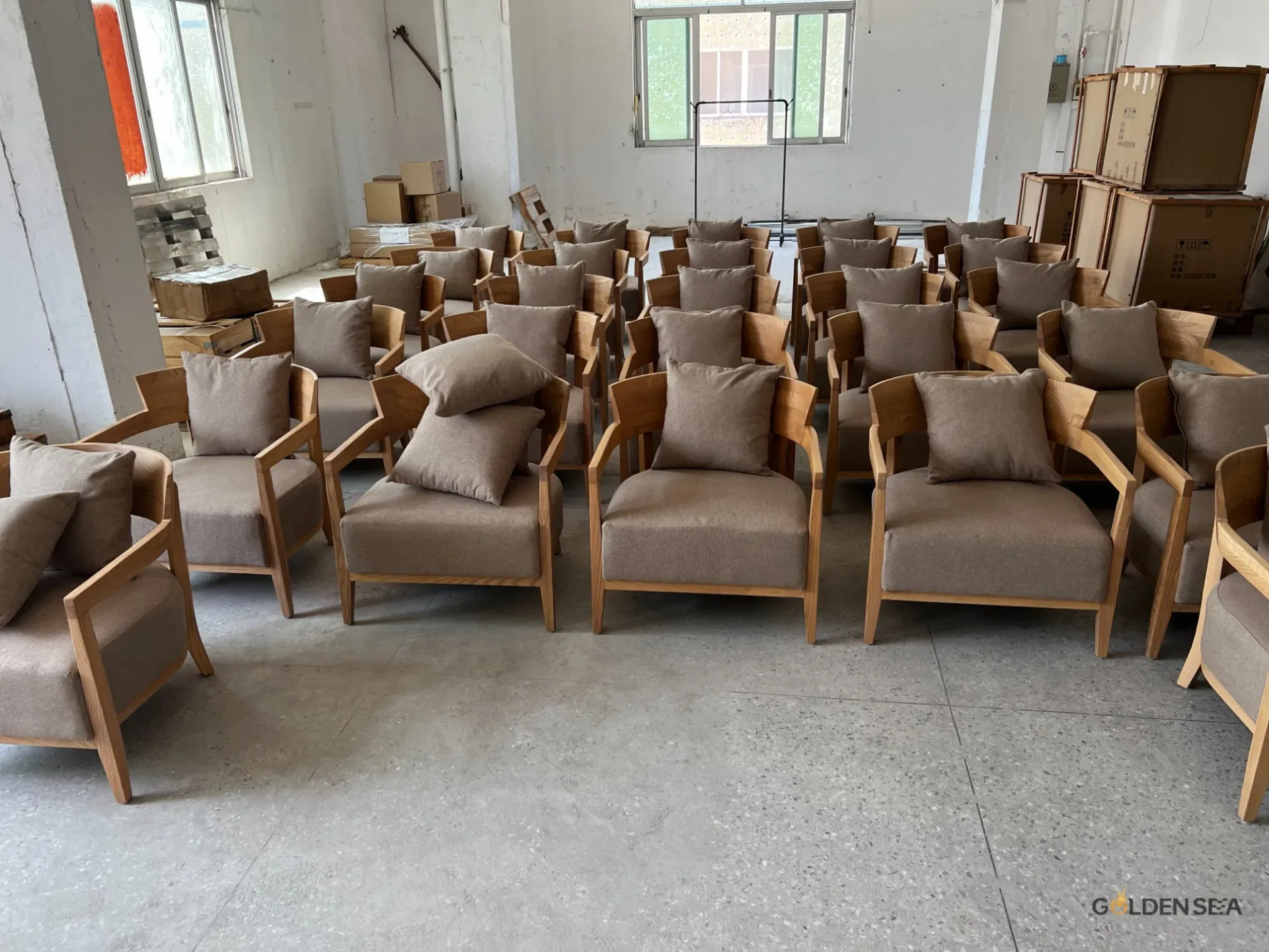 Solid Wood Frame Upholstered Lounge Chair - Image 5
